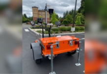 Se instalarán más cámaras de velocidad en zonas de construcción en WA Cámara montada en un remolque, el cual se colocará en las zonas de trabajo donde el exceso de velocidad es un problema – Foto cortesía de la WSDOT