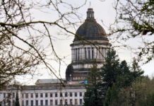 Demanda por credenciales de prensa en el Capitolio de Washington llega a tribunal federal El Capitolio en Olympia visto a distancia — Latino Herald ™