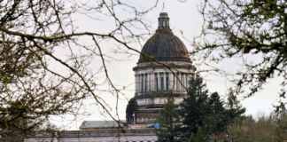 Demanda por credenciales de prensa en el Capitolio de Washington llega a tribunal federal El Capitolio en Olympia visto a distancia — Latino Herald ™