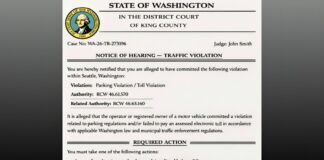 Estafas por multas falsas en Washington: así operan los mensajes de texto fraudulentos Ejemplo de uno de los mensajes de texto falsos más comunes, donde el juez aparece identificado como "John Smith", quien en realidad no existe — Foto: Tribunal de Distrito del Condado de King