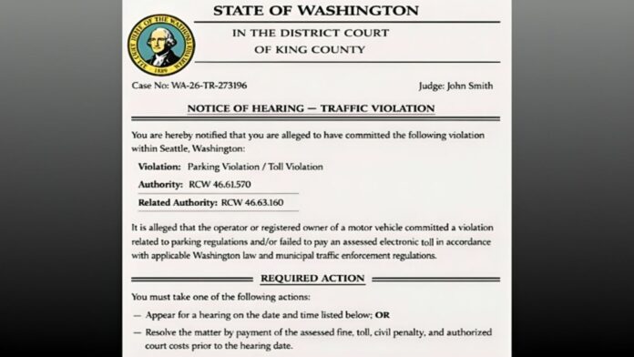 Ejemplo de uno de los mensajes de texto falsos más comunes, donde el juez aparece identificado como "John Smith", quien en realidad no existe — Foto: Tribunal de Distrito del Condado de King