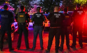 El zar fronterizo anticipa “deportaciones masivas” y responde a críticos de MAGA Grupo de agentes de Operaciones de Control y Remoción (ERO) en espera de iniciar un operativo — Foto: ICE