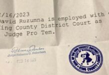 Juez es removido por falsificar documento para pagar menos por estacionamiento en WA Fotografía de un documento presuntamente falsificado que David Ruzumna utilizó para obtener acceso a un estacionamiento con descuento para empleados del condado de King — Imagen: Tribunal Supremo de Washington