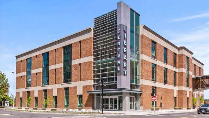 Biblioteca Central, ubicada en 906 W. Main Ave — Imagen: Biblioteca Pública de Spokane
