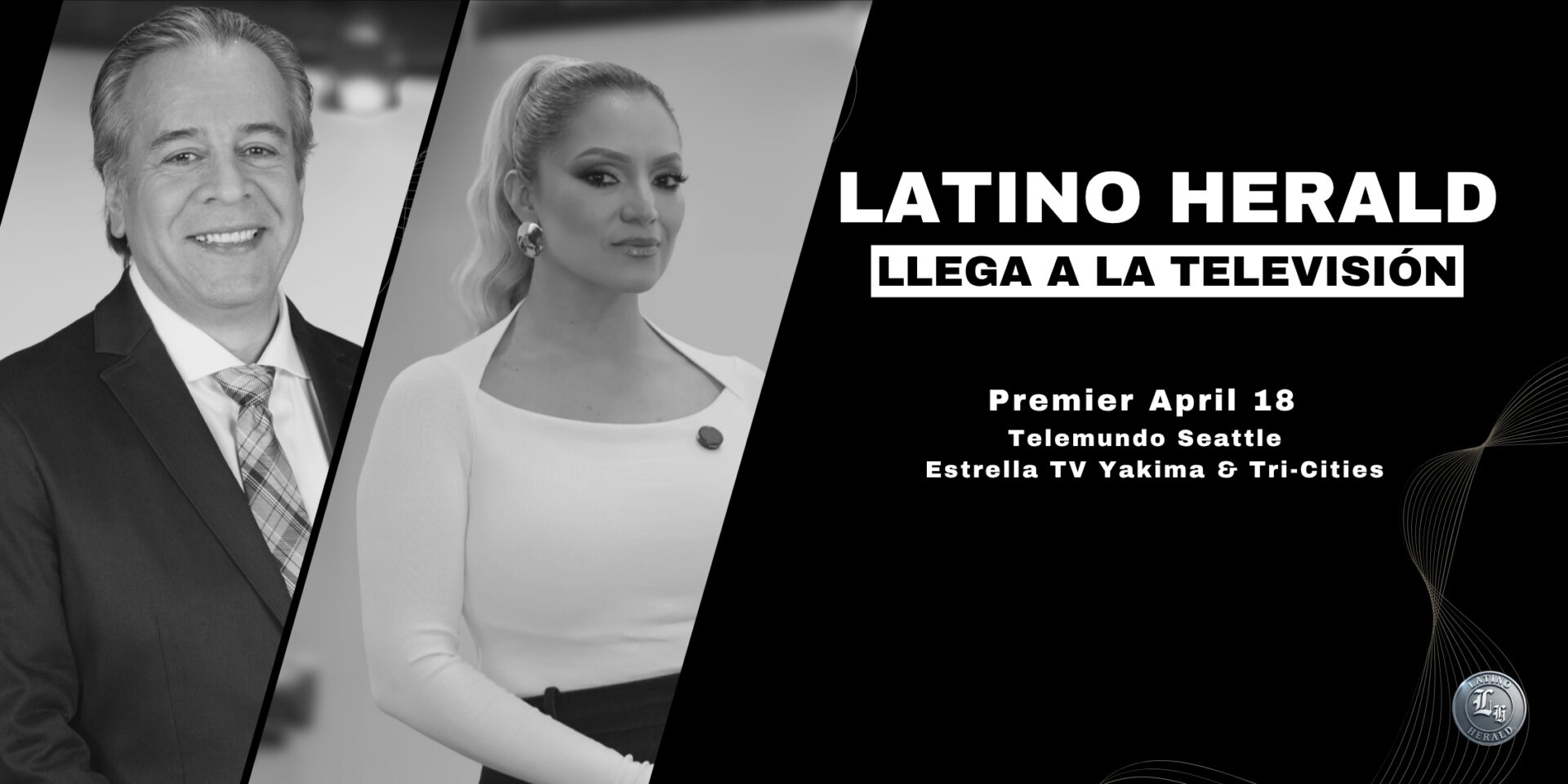 Rosy Trujillo y José Luis González en una foto del anuncio del show de TV Latino Herald