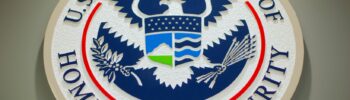 Logo del departamento de seguridad nacional de Estados Unidos.