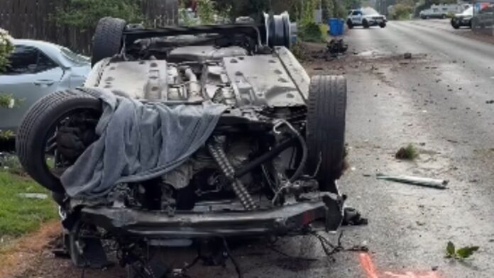 Estado del vehículo luego del fatal accidente — Imagen: Oficina del sheriff del condado de Pierce