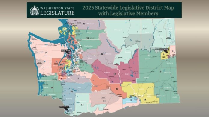 Mapa electoral del estado de Washington — Imagen: Legislatura del estado de Washington