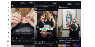 “Abogada de los milagros” enfrenta demanda: recomiendan buscar otras opciones legales Captura incluida en la demanda civil contra Alexandra Lozano que muestra varias publicaciones de redes sociales donde aparece junto a imágenes de la Virgen de Guadalupe y mensajes dirigidos a inmigrantes sobre regularizar su estatus migratorio.