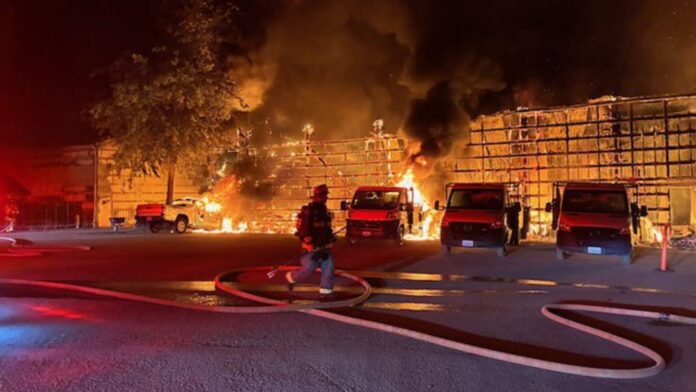 Estado de los edificios destruidos Estado de los edificios destruidos por el incendio— Imagen: Bomberos y Rescate de Eastside