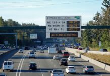 WA analiza reducir ciertos cobros viales al 50% para conductores de bajos ingresos Peaje en el estado de Washington — Imagen: WSDOT