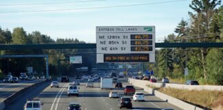 WA analiza reducir ciertos cobros viales al 50% para conductores de bajos ingresos Peaje en el estado de Washington — Imagen: WSDOT