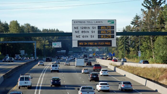 Peaje en el estado de Washington — Imagen: WSDOT
