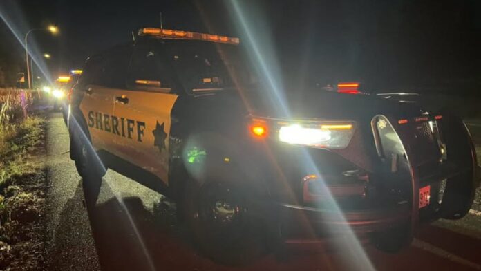 Patrulla de la oficina del condado de Thurston, en el lugar de suceso — Imagen: Sheriff Derek Sanders