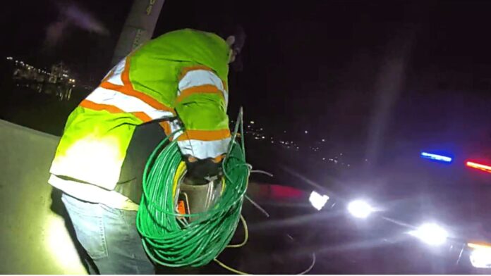 Copper wire theft caught infraganti