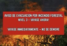 “Evacúe ya”: orden de evacuación de nivel 3 en Vantage