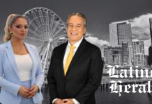 Robótica, poesía y emprendimiento en Latino Herald Magazine Rosy Trujillo y José Luis González, presentadores de Latino Herald Magazine, aparecen frente a una imagen del centro de Seattle.