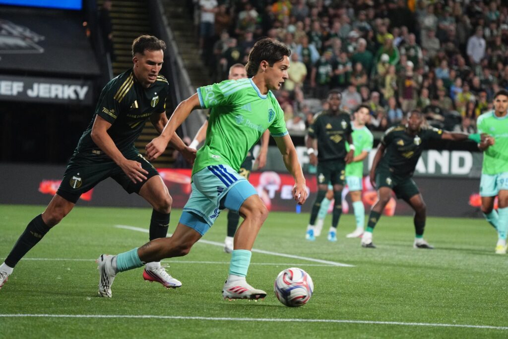 Foto: parido de los Seattle Sounders FC vs Timbers de Portland en el Providence Park en Portland, Oregon - Agosto 1ro de 2026. Cortesía de Mike Fiechtner / Seattle Sounders.