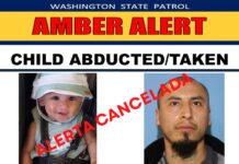 WSP cancela Alerta Amber por bebé de 7 meses del área de Vancouver Actualización/cancelación de Alerta AMBER emitida por la Patrulla Estatal de Washington por la desaparición de Marcello Martinez, bebé de 7 meses, junto con una fotografía del sospechoso Raul Martinez.
