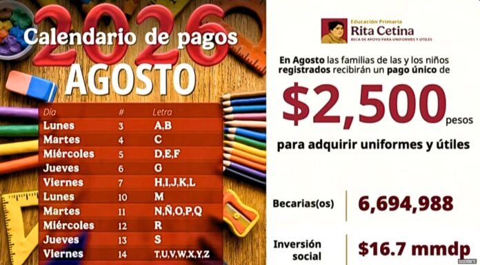 Comienza el depósito del apoyo escolar para estudiantes de primaria en México
