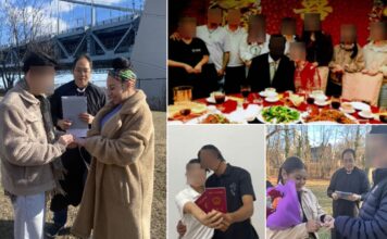 Acusan a 11 personas por red de matrimonios falsos para obtener Green Cards Collage de fotografías incluidas en la acusación federal que muestran presuntas ceremonias de matrimonios falsos, un banquete de bodas y una fotografía de pareja preparada como parte del supuesto esquema de fraude matrimonial